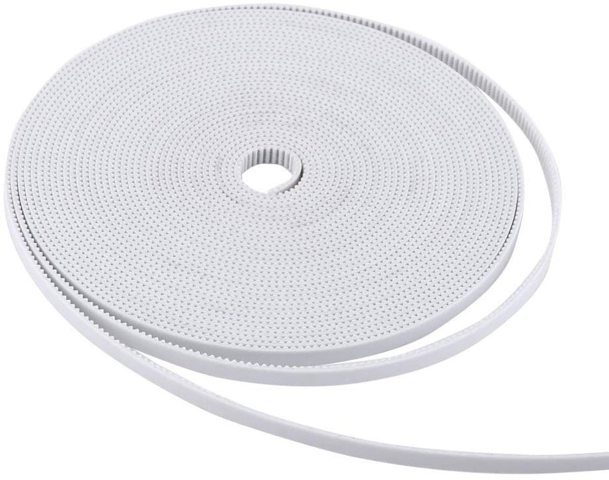 Dailygoody - Cinghia sincron - 10M GT2 Cinghia dentata - Duurzaam en flexibel - Witte PU - Geschikt voor 3D-printers - Hoge slijtvastheid
