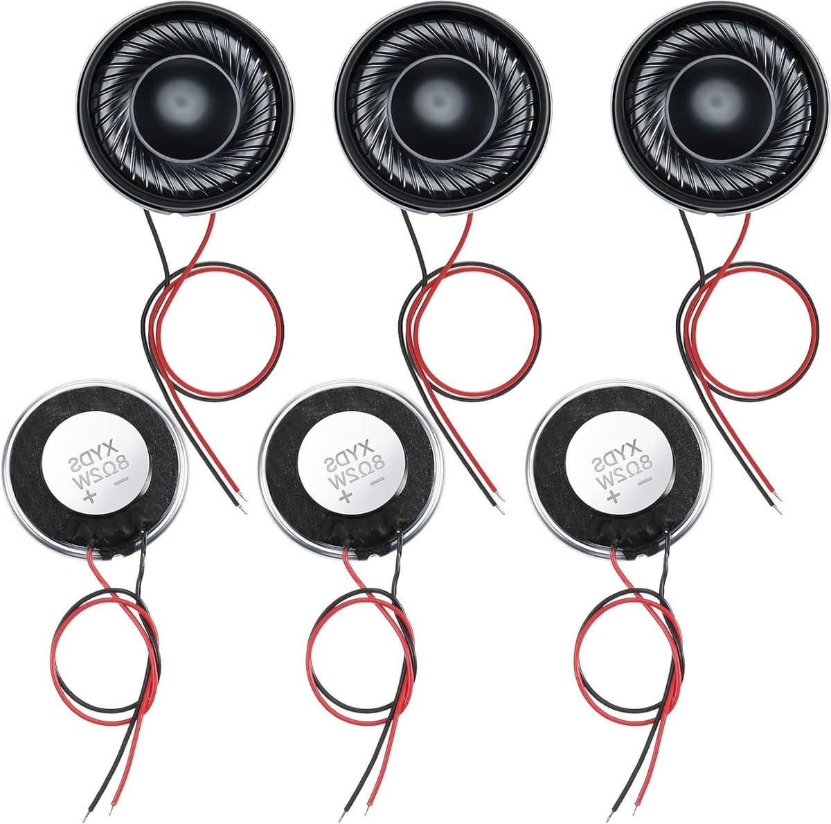 6 Stuks 2W 8 Ohm Kleine Metalen Rond Interne Magnetische Luidsprekers voor Mini Speakers, DVD en EVD Multimedia Toepassingen