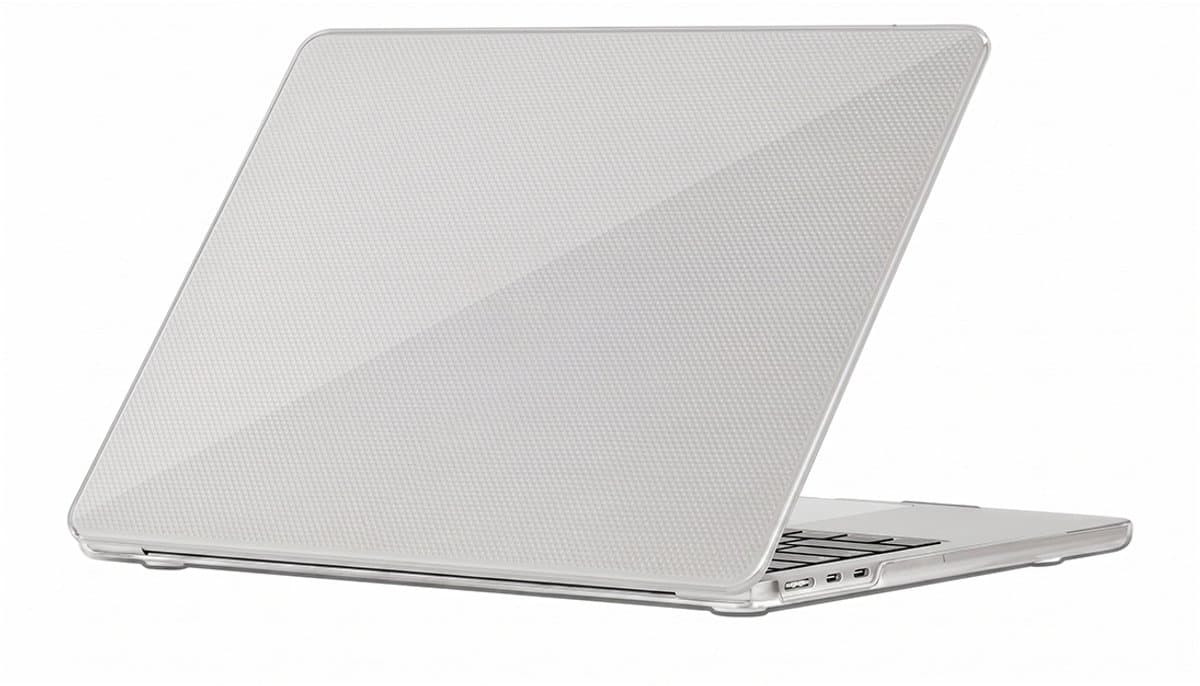 MYWAY, Hoesje voor MacBook Air 15 inch Harde Getextureerde Antislip Model DotSkin, Transparant