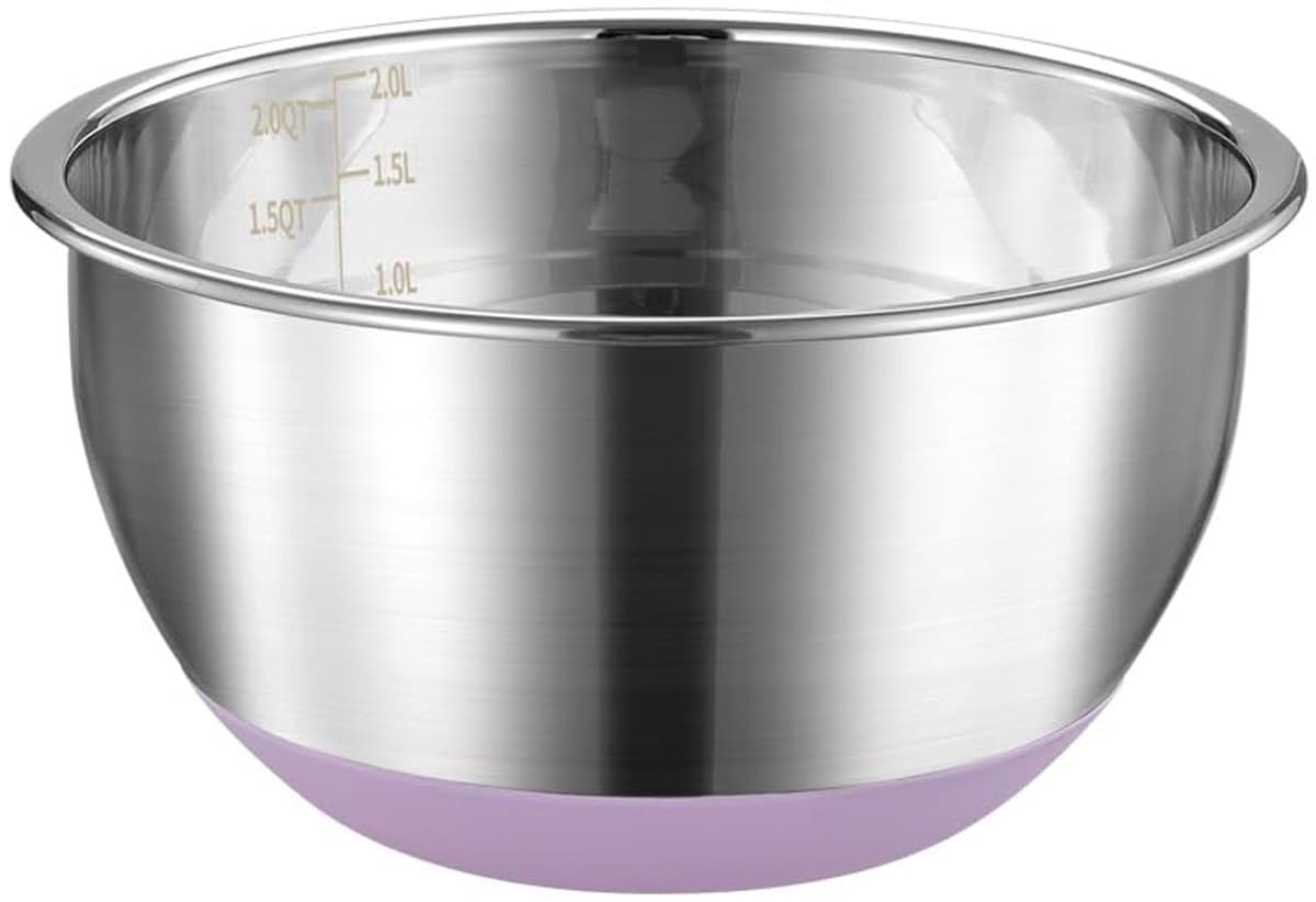 Store_7 - Mengkom - Roestvrij staal - Antislip siliconen bodem - 22 cm - Vaatwasserbestendig - Ideaal voor bakken en koken
