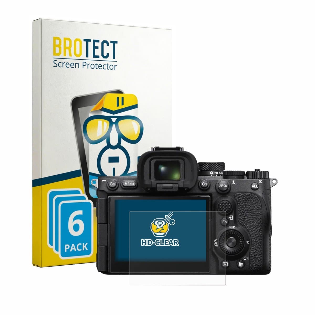 BROTECT - Screenprotector voor Sony Alpha 7R VI - Folie Beschermfolie transparant 6 Stuks