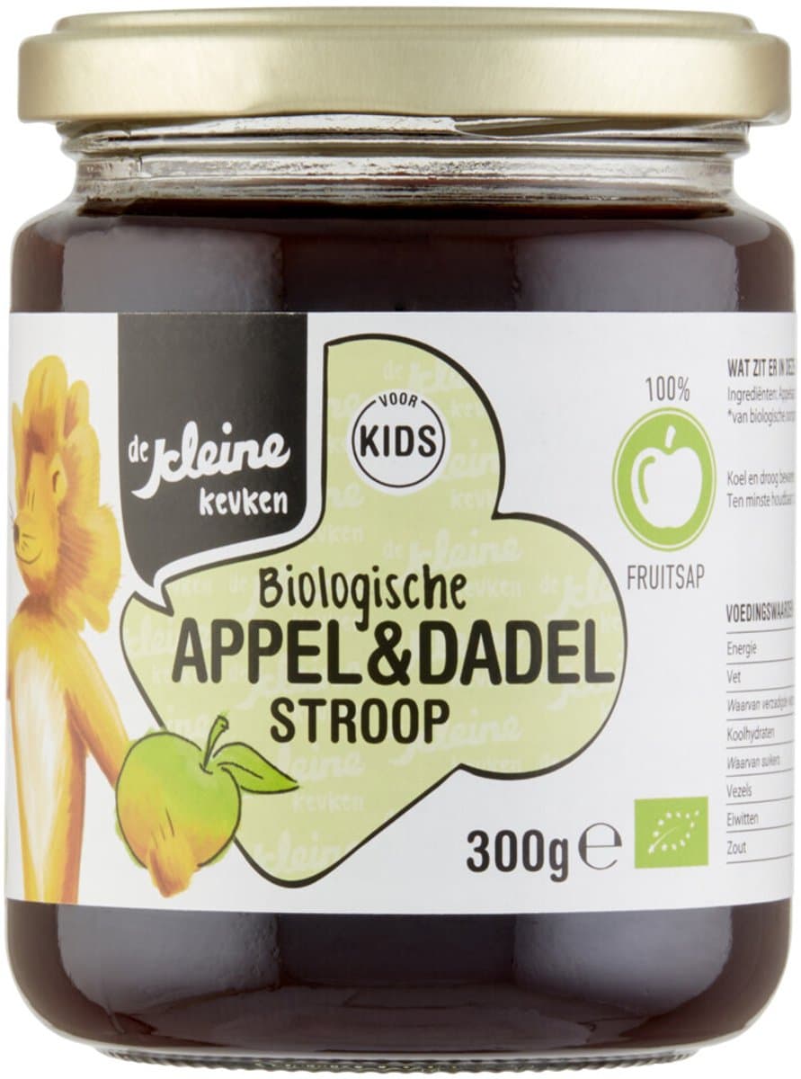 de Kleine Keuken Bio Appel & Dadelstroop - 300 gr