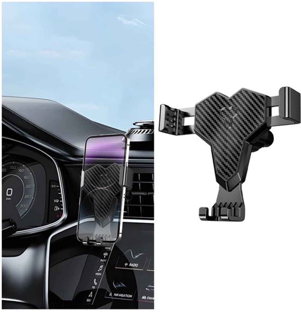 Telefoonhouder Ventilatierooster voor Auto, Telefoonhouder Rooster 360 Graden Draaibaar, Auto Accessoires Ventilatie Autohouder voor Mobiele Telefoon, Mobiele Telefoonhouder, Autoklem