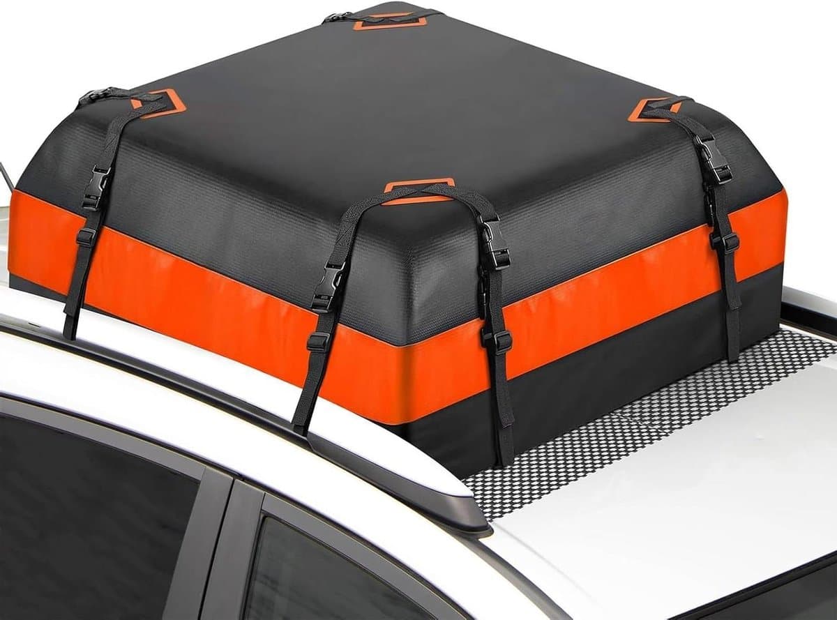 Autodakkoffer Zacht - Bagagebox Opvouwbaar - Ruimte Besparen - Waterdicht Materiaal - 424 Liter - Zwart