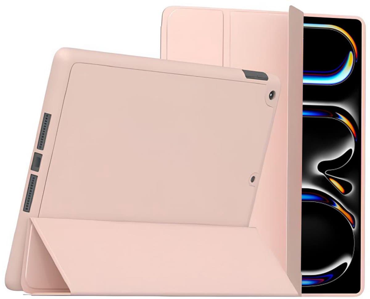 MYWAY, Hoes Geschikt voor Apple iPad Pro 11” M4 Folio SlimSkin Series met Apple Pencilhouder, Roze
