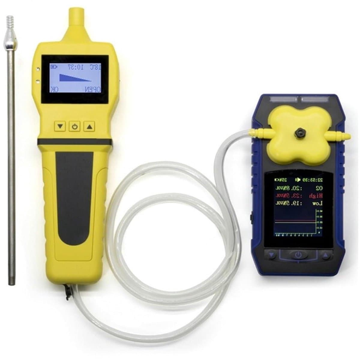 Luchtkwaliteitsmonitor - Gasdetector - Veiligheid Binnen - 4 In 1 Meting - 10 Grams - Zwart