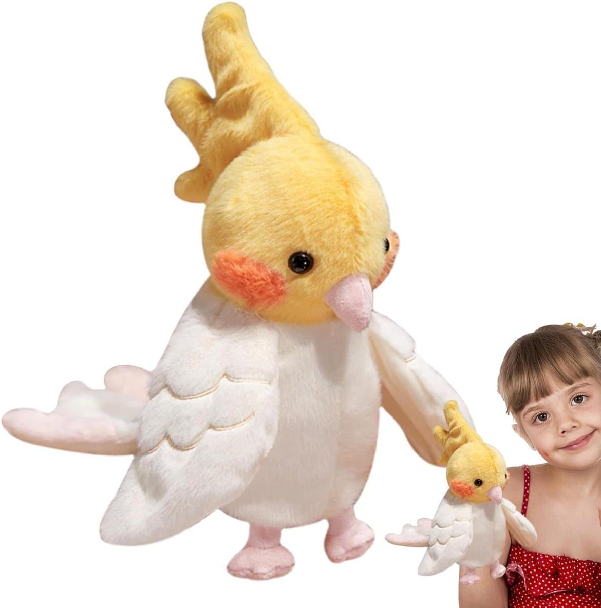Papegaai Handpop - Pluche Speelgoed - Fantasierijk Spel - Zachte Pluche Stof - 20 cm - Multicolor