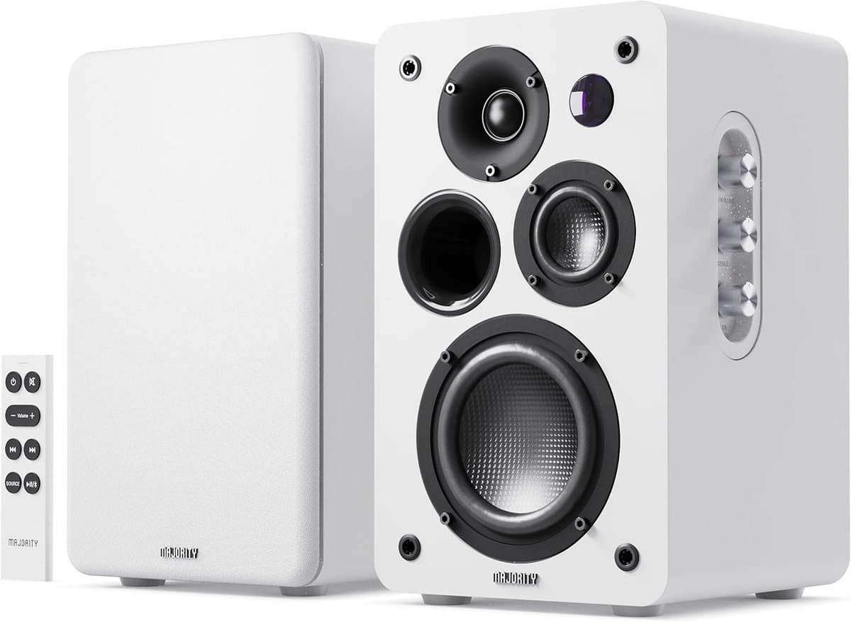 Boekenplank Speakers - Stereo Systeem - Muziek Luisteren - 2.2 Geluidssysteem - 4 Inch Woofer - Wit