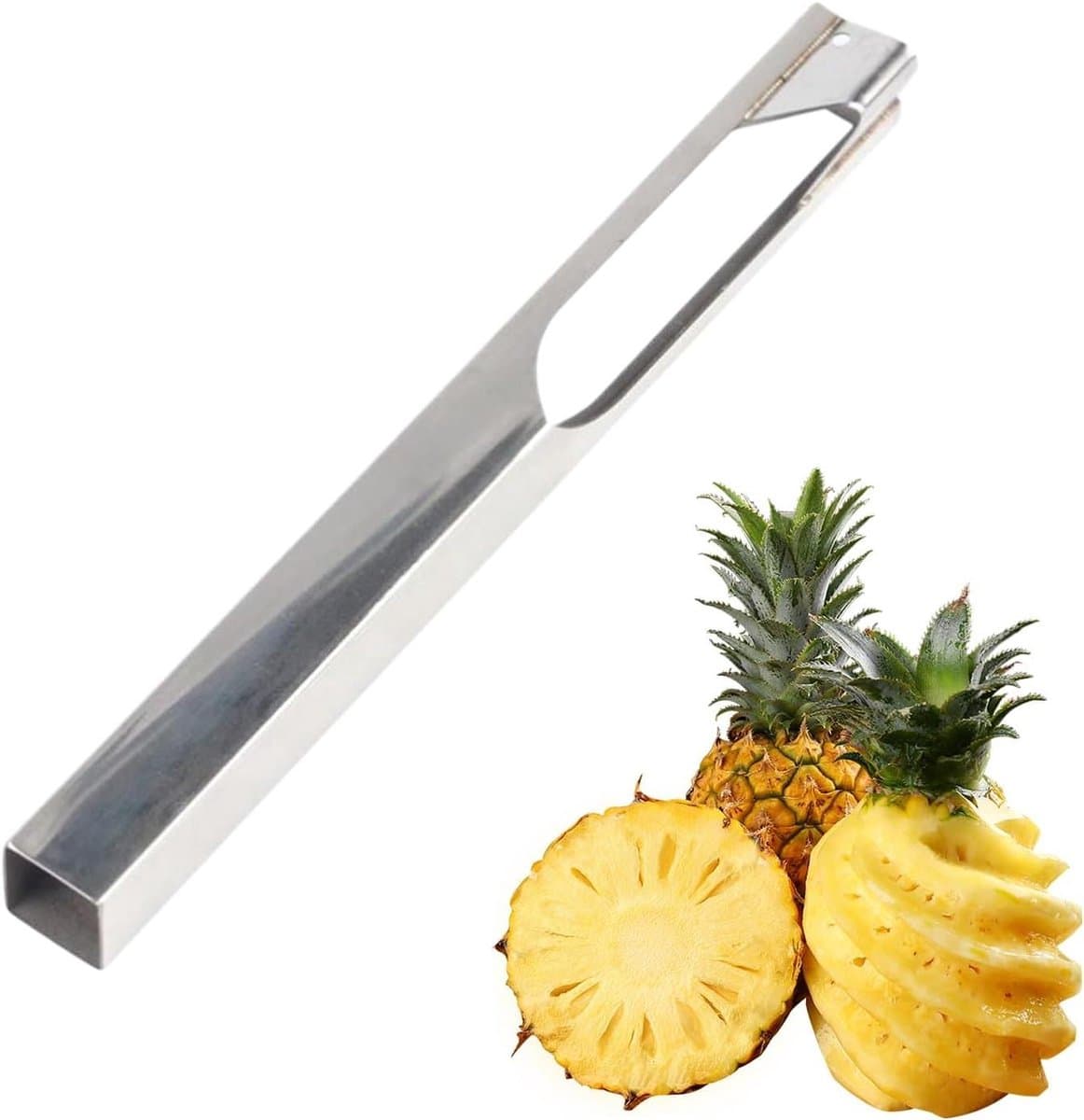 Ananas Oogverwijderaar - Fruitoogverwijderaar Dunschiller - Fruit Voorbereiden - V-vormig Ontwerp - 11 cm - Zilver