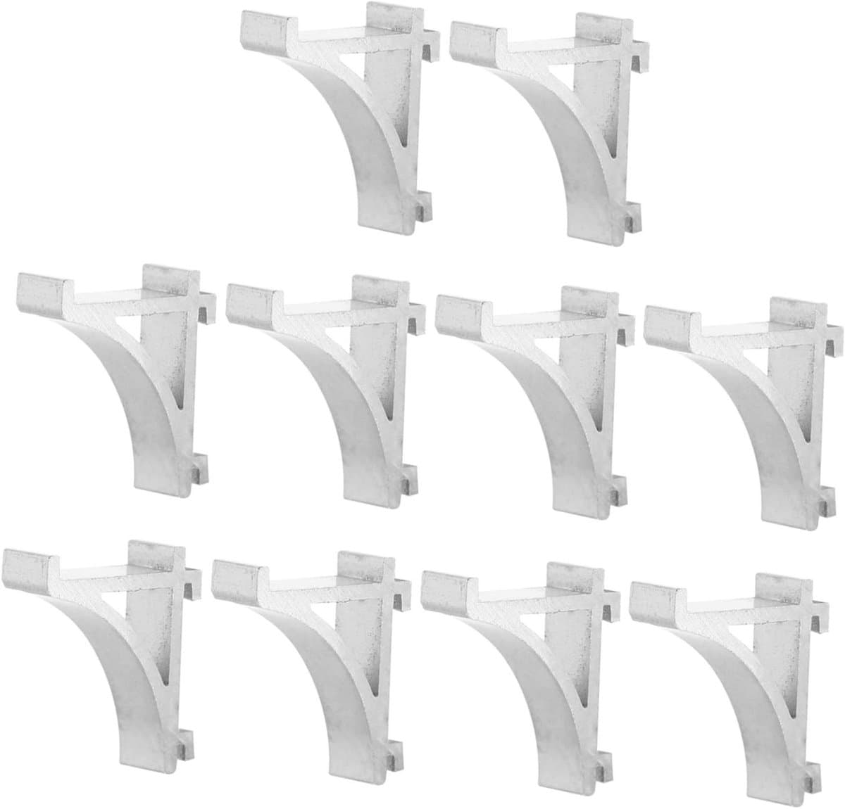 Koelkast Plank Clips - Vriezer Haken - Onderdelen Repareren - Boog Zwaluwstaart Ontwerp - 20 Stuks - Zilver