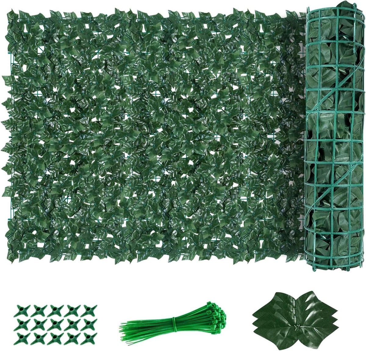Kunstklimop heg - Privacy scherm - Tuin decoratie - Onderhoudsvrij - 100 x 600 cm - Groen