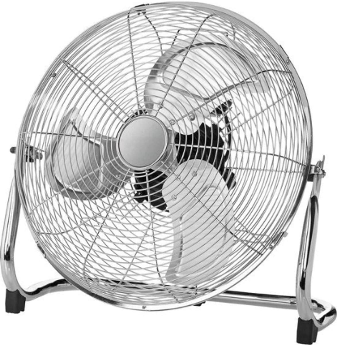 Intelectro Ventilator Laatste Stuk - Stijlvolle Verkoeling voor een Verfrissende Zomer! - Energiezuinig - Moderne Uitstraling - 40cm Diameter - 3 Snelheden - Kantelbare Ventilatorkop - Zilver - Levering Sneller dan Aangegeven!