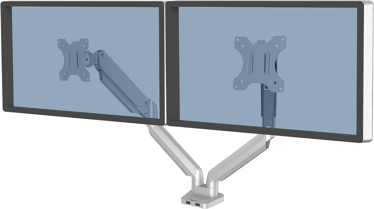 Dubbele horizontale monitorarm voor 2 monitoren tot 32 inch - Ergonomisch en in hoogte verstelbaar