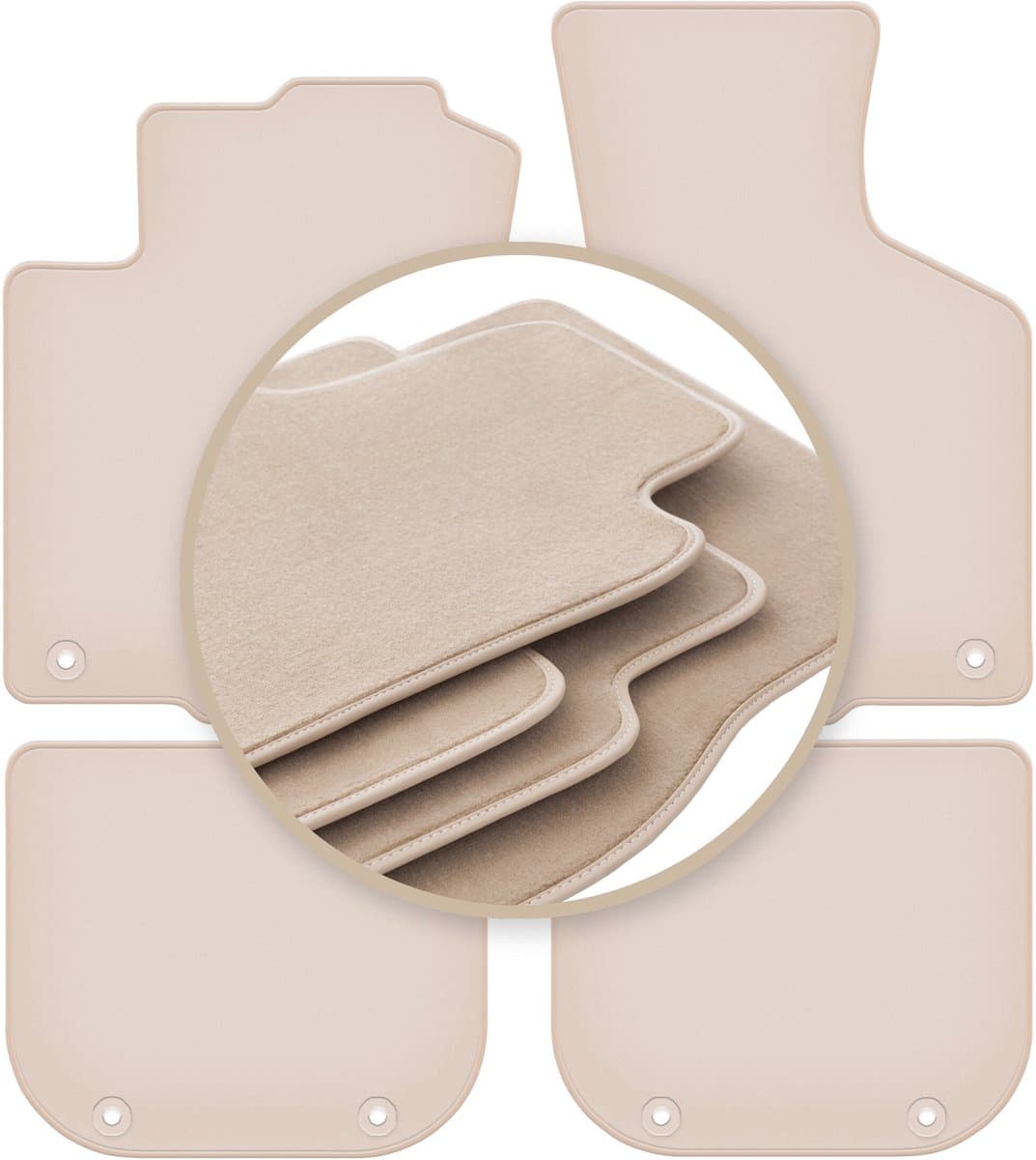 PREMIUM beige vloermatten voor: Audi A3 8L hatchback 1996-2001
