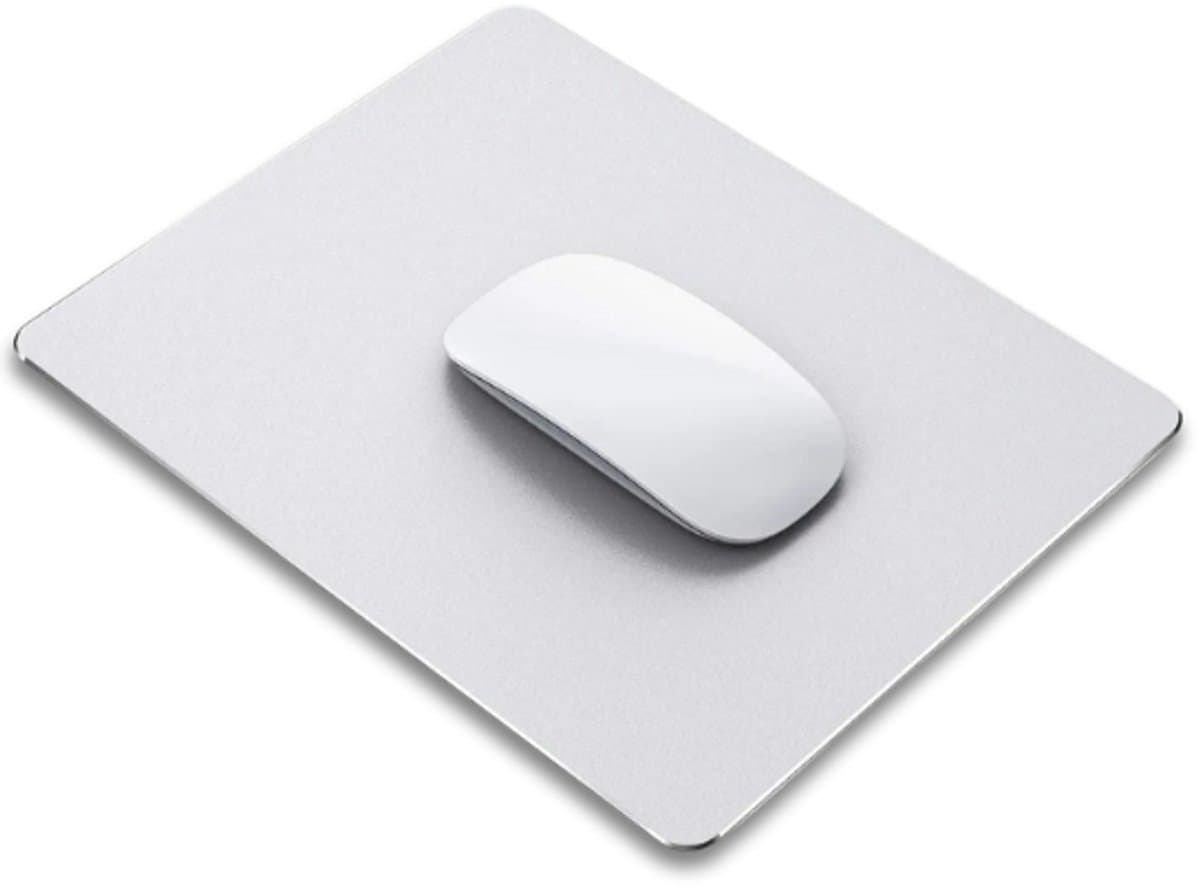 Mastersøn Aluminium Muismat - Zilver - Mouse pad - Anti Slip - Geschikt voor Apple Magic Mouse