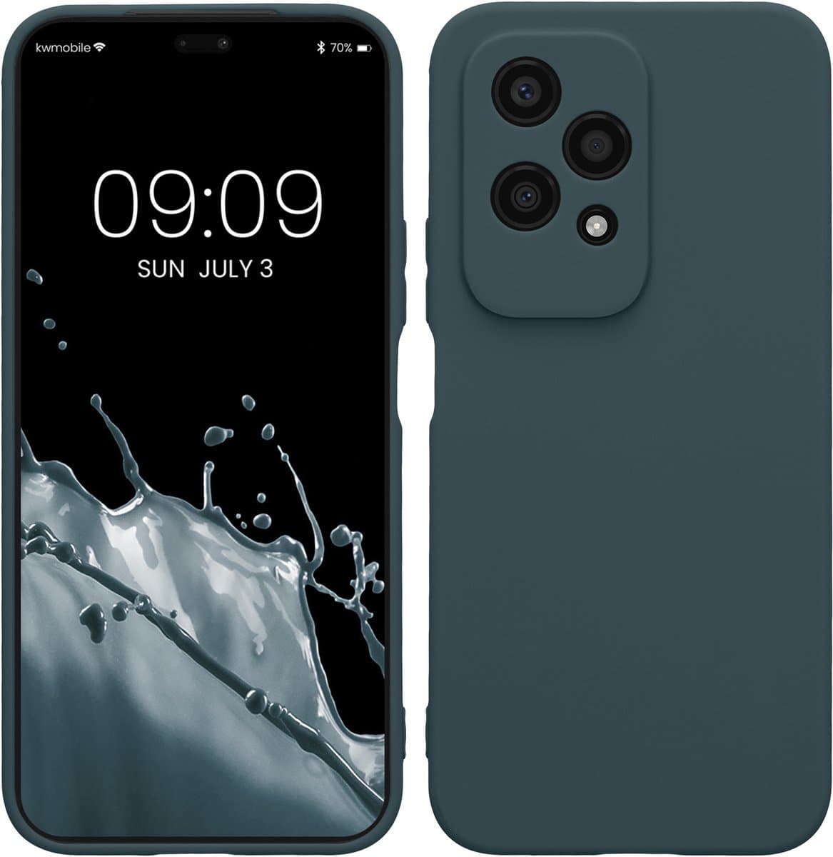 kwmobile telefoonhoesje geschikt voor HONOR 200 Lite - Hoesje voor smartphone - Precisie camera uitsnede - In leisteen