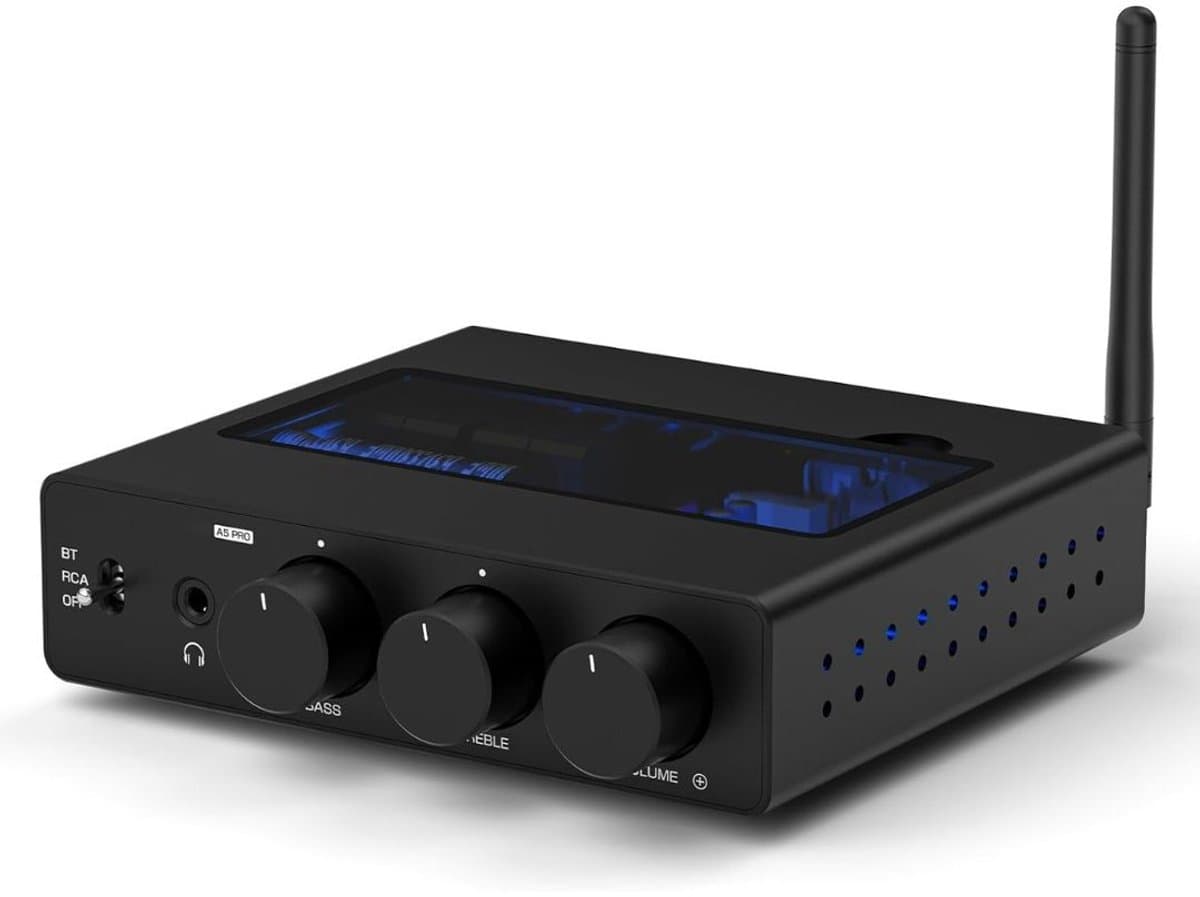 Audio Versterker - Stereo Versterker - Amplifier- Complete Set - Zwart