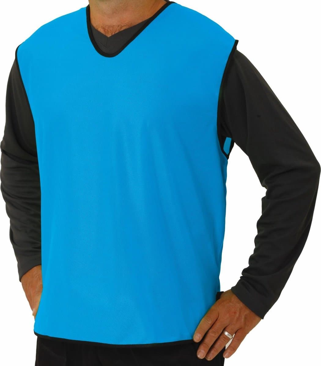 10 x Pirotti mesh trainingsovergooier / hesje - baby blue - maat: S