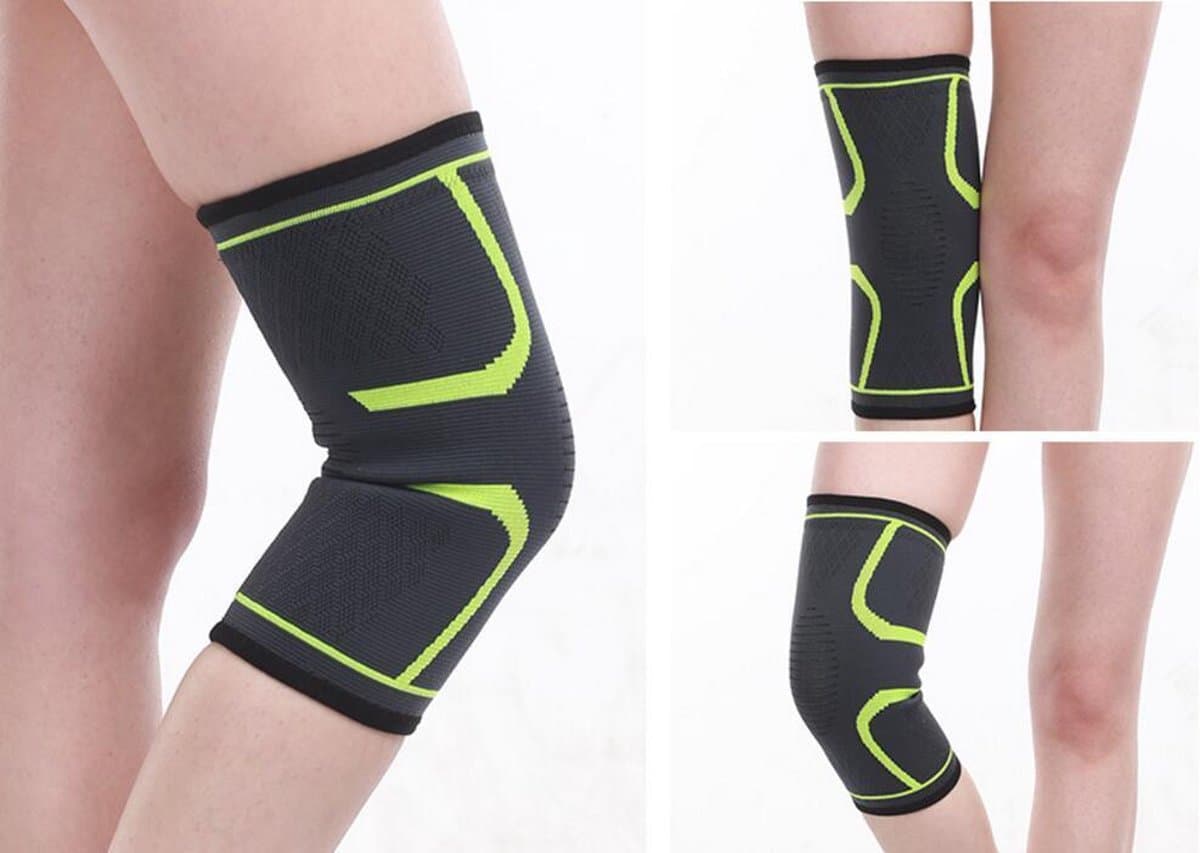 Kniebrace Zwart/Groen - XL