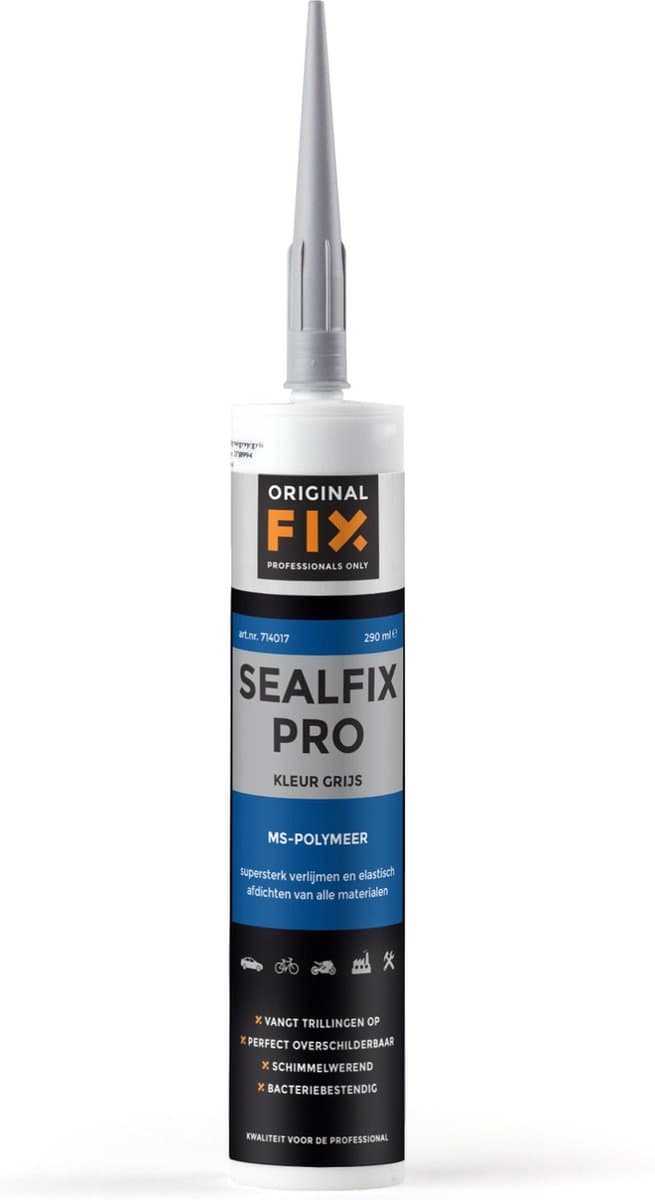 Lijmkit polymeerkit afdichtingskit montagelijm GRIJS Sealfixpro Originalfix Gebruikers- en milieuvriendelijke lijm.