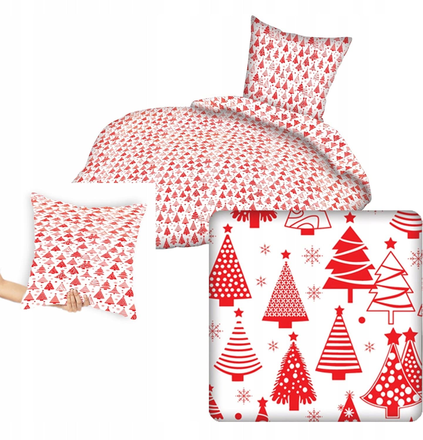 Kerst Kinderbeddengoed Set 3 Delig Katoen 140x200cm + 40x40cm