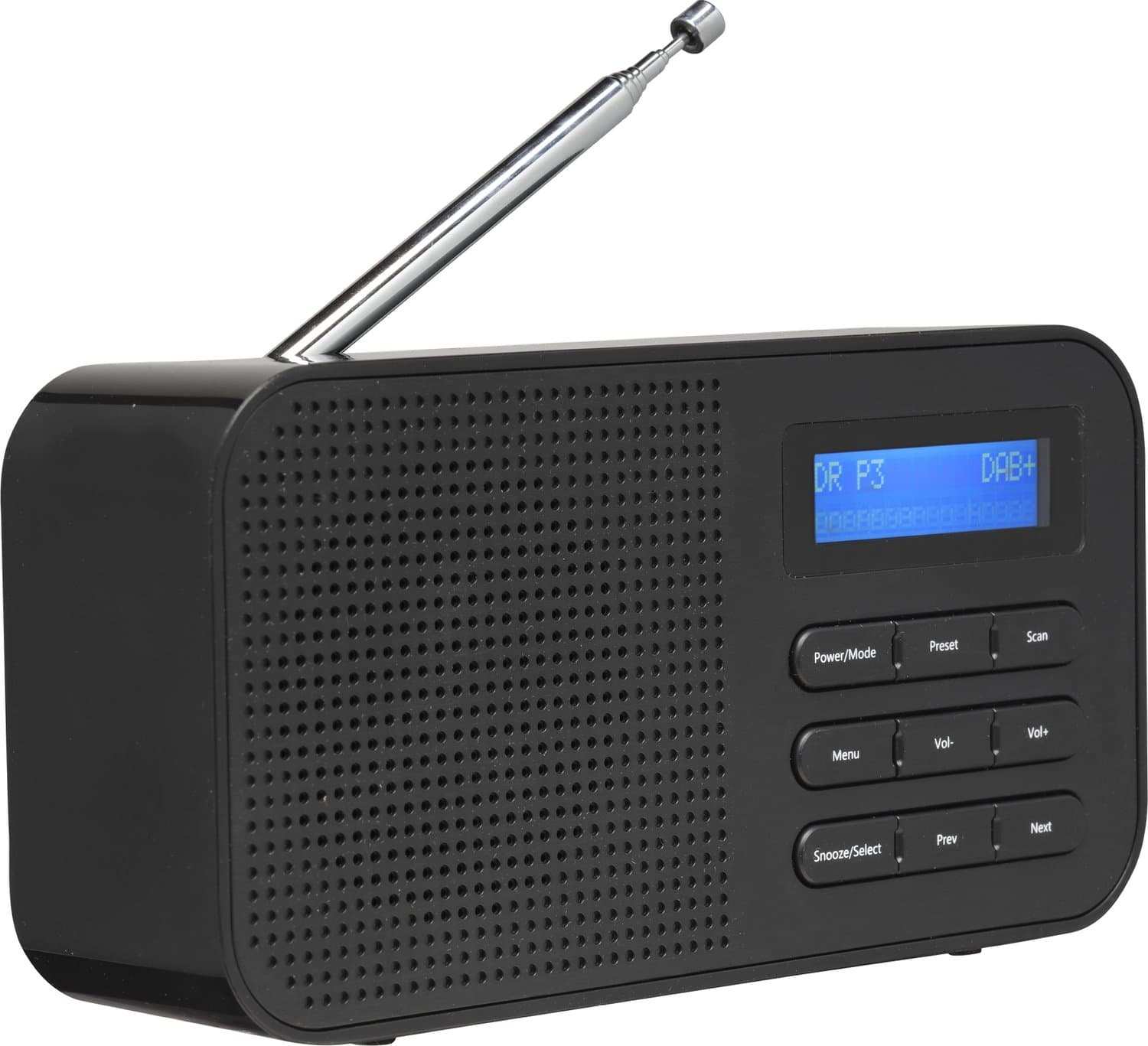 Denver DAB Radio - Noodradio / Noodpakket - Batterijen & Netstroom - Keukenradio - Draagbare Radio - DAB42 - Zwart