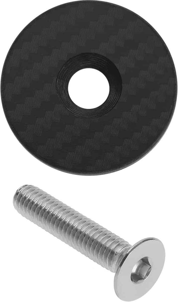 Lord of the Tools Koolstofvezel Headset Top Cap Met Stalen Schroef M6 x 35mm Voor 1-1/8 Inch Fiets Stuurbuizen MTB Racefiets Onderdelen Fietsen Componenten