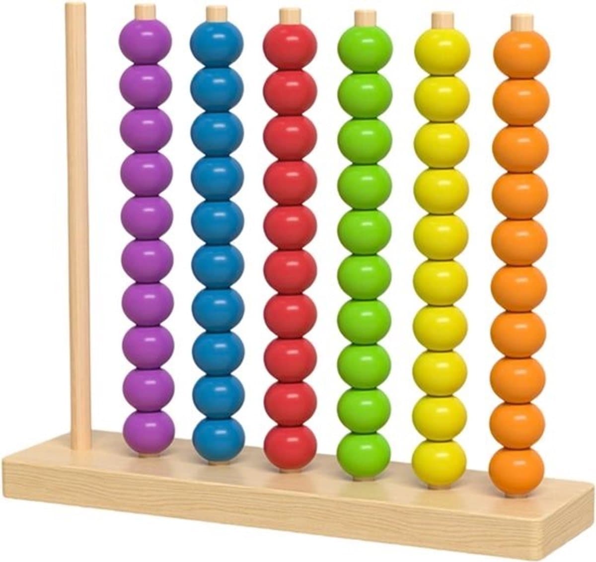 Houten stapelspel - Leerspeelgoed kleuren - Vroege ontwikkeling - Glad hout - 22.5 x 19 cm - Multicolor