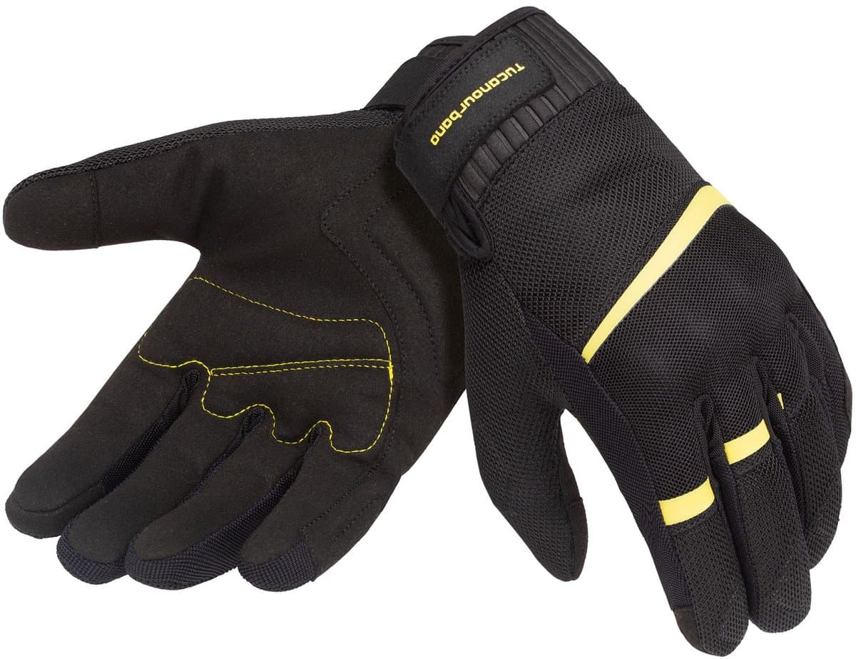Tucano Urbano Motorhandschoenen - Penna Mesh - Zwart/Geel - XXL
