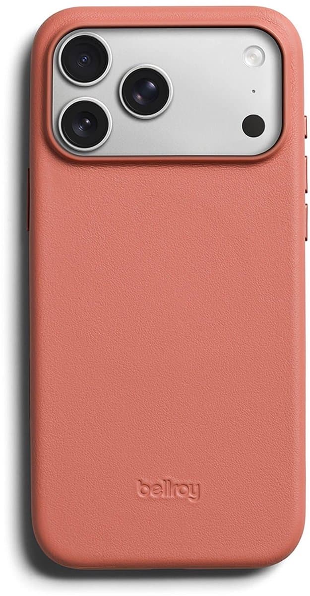 Bellroy Full Lederen iPhone 18 Pro Max Hoesje – Compatibel met MagSafe – Twee Accessoire Bevestigingspunten – Duurzaam en Stijlvol Ontwerp - Bruin
