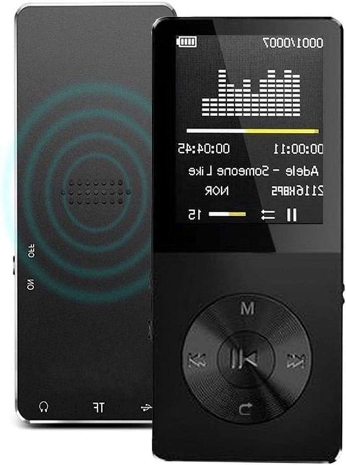 MP3-speler - Muziek- en videospeler - Muziek luisteren en video's bekijken - Ingebouwde luidspreker - 16 GB - Zwart