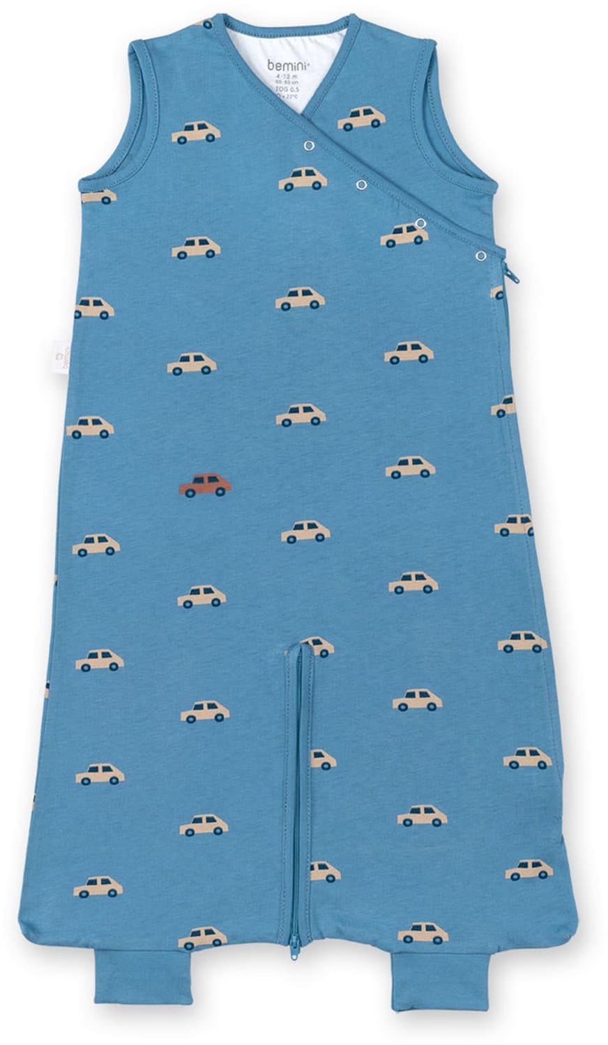 BEMINI Babyslaapzak - MAGIC BAG 4-12m - TOG 0.5 - Zomerjersey - Mario turquoise