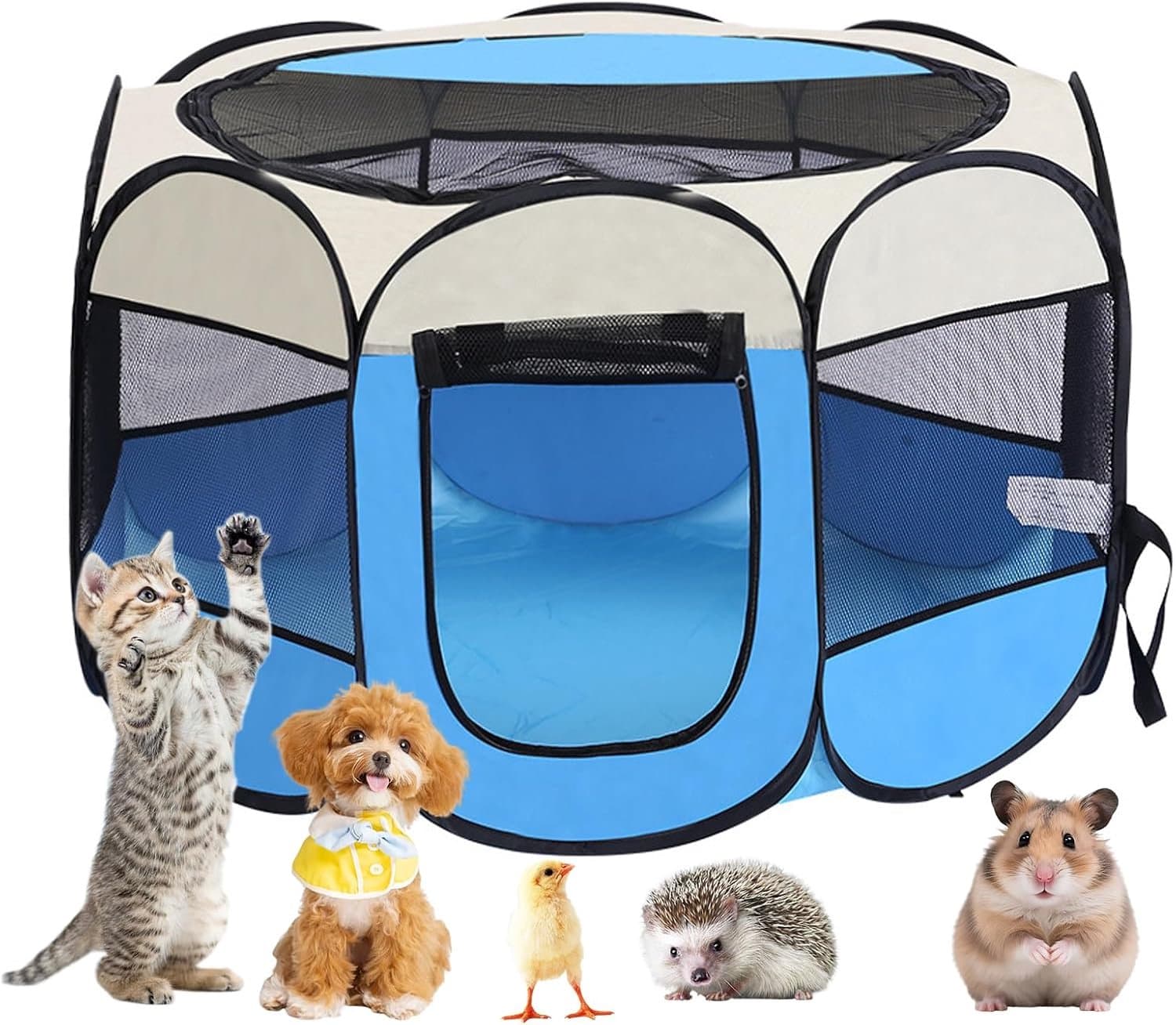 Opvouwbare puppyren 74 x 74 x 43 cm - waterdicht Oxford-weefsel - veilige speelruimte - voor binnen en buiten - ShopVlot