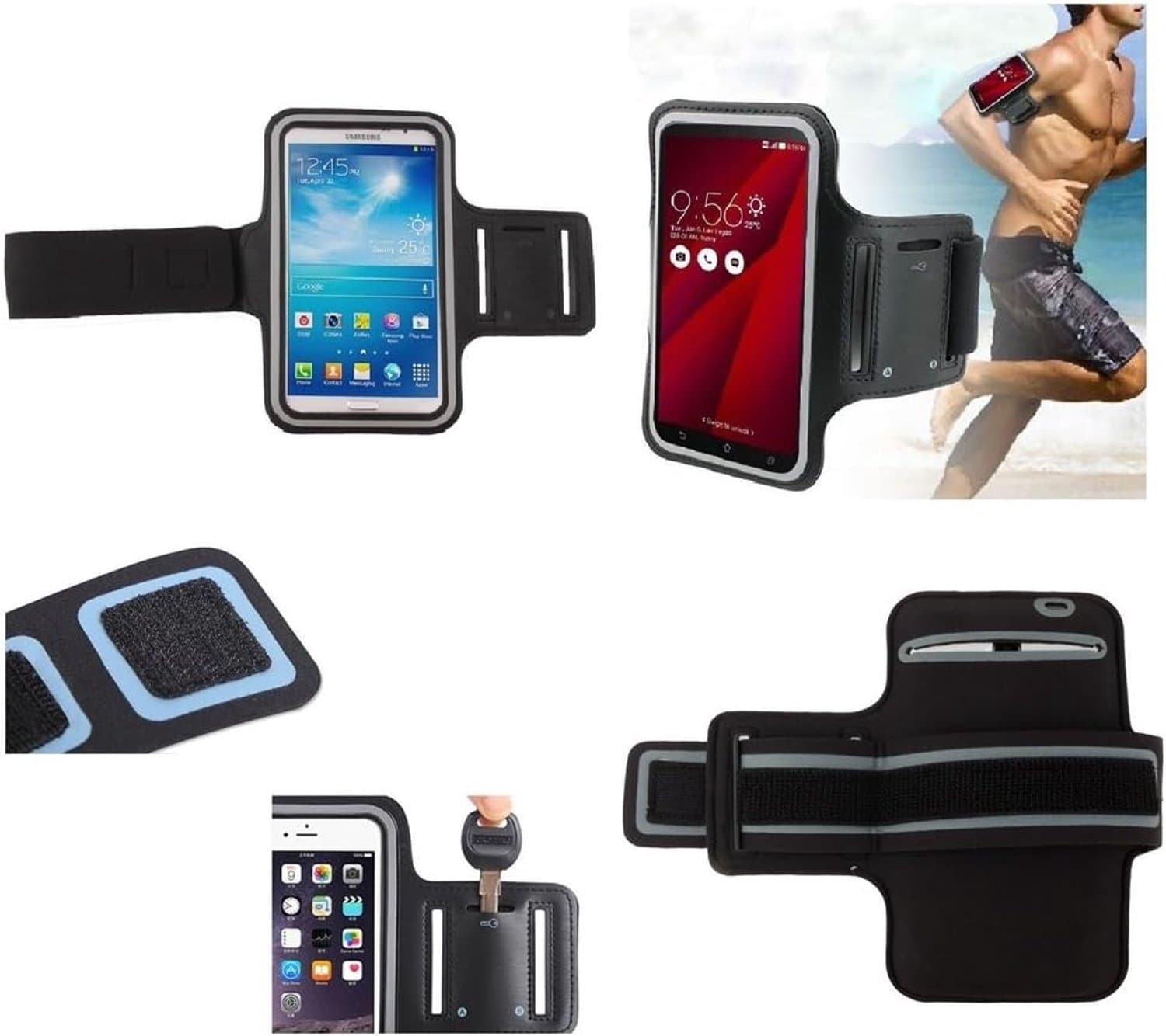Armband Neopreen 16,7 x 9,0 cm - Waterdicht - Professionele klittenbandsluiting - Ideaal voor sport - m-winkel