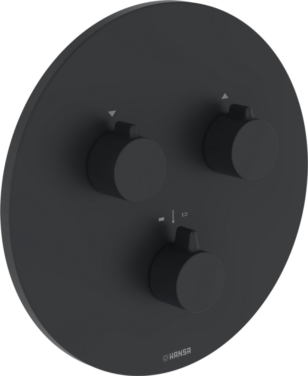 HANSA HA FM-set v. twee uitgangen HANSAEASYMIX - 8872 Ros. rond Mat-Zwart, 8872905233