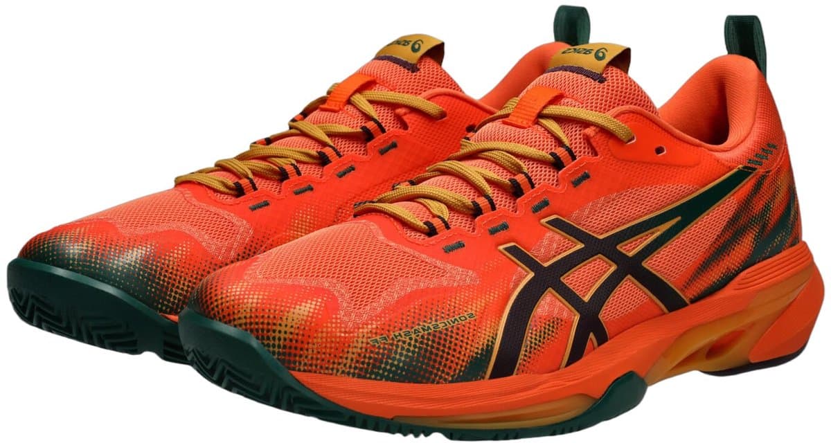 Asics Sonicsmash FF - Indoor Sportschoenen - Energy Orange/Dark Aubergine - 43.5