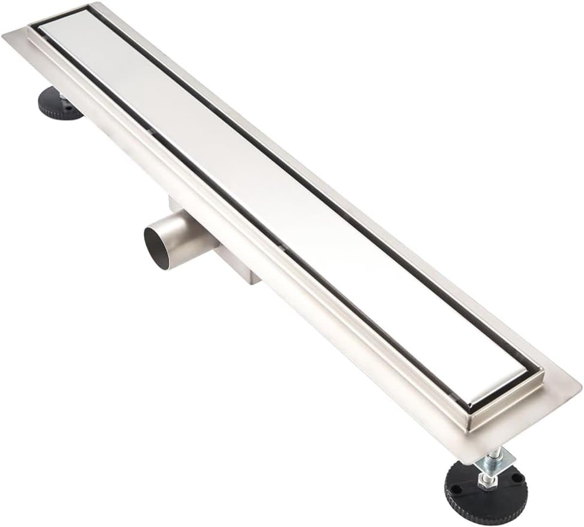 Douchegoot 80 cm, 2-in-1, betegelbaar, afvoergoot van roestvrij staal, met sifon en filter
