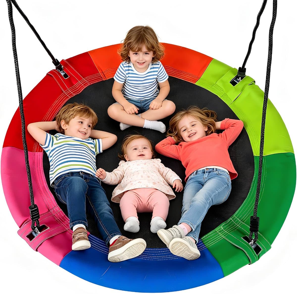 Nestschommel - Kinderschommels - Schommel - Veelkleurig - 120cm x 120cm x 120cm