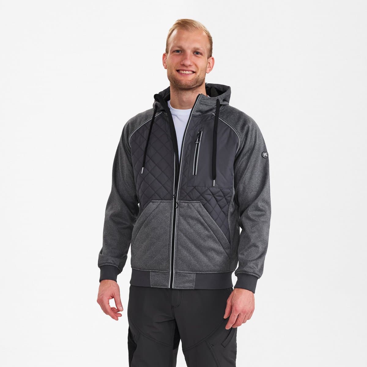 Engel X-treme softshelljack met capuchon 1361-207 - Anthracite Grey - L