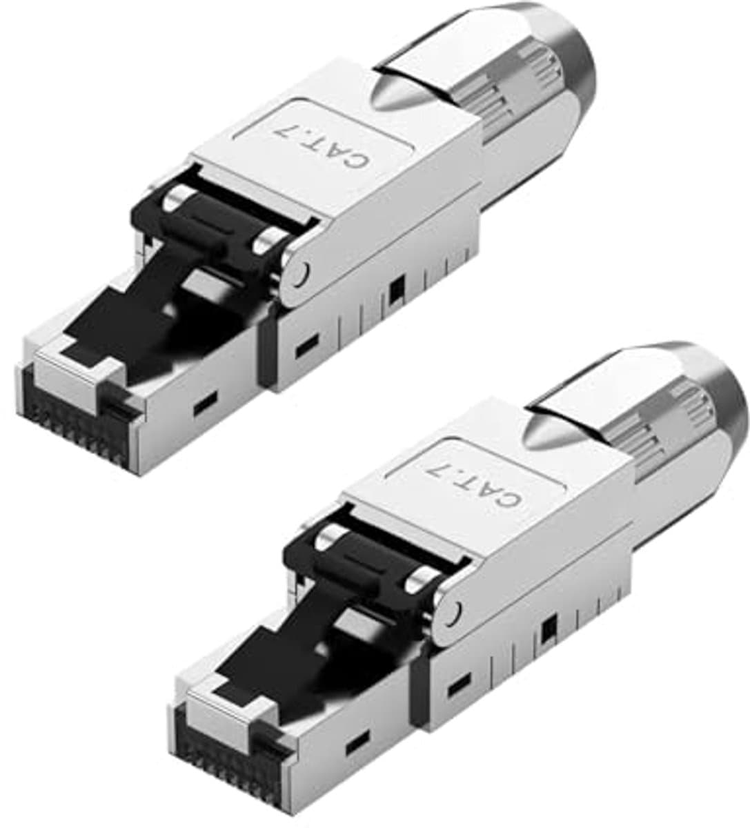 Cat 7 RJ45 Netwerkstekker voor Stijve LAN-kabel - 10 Gbit/s, Volledig Afgeschermd