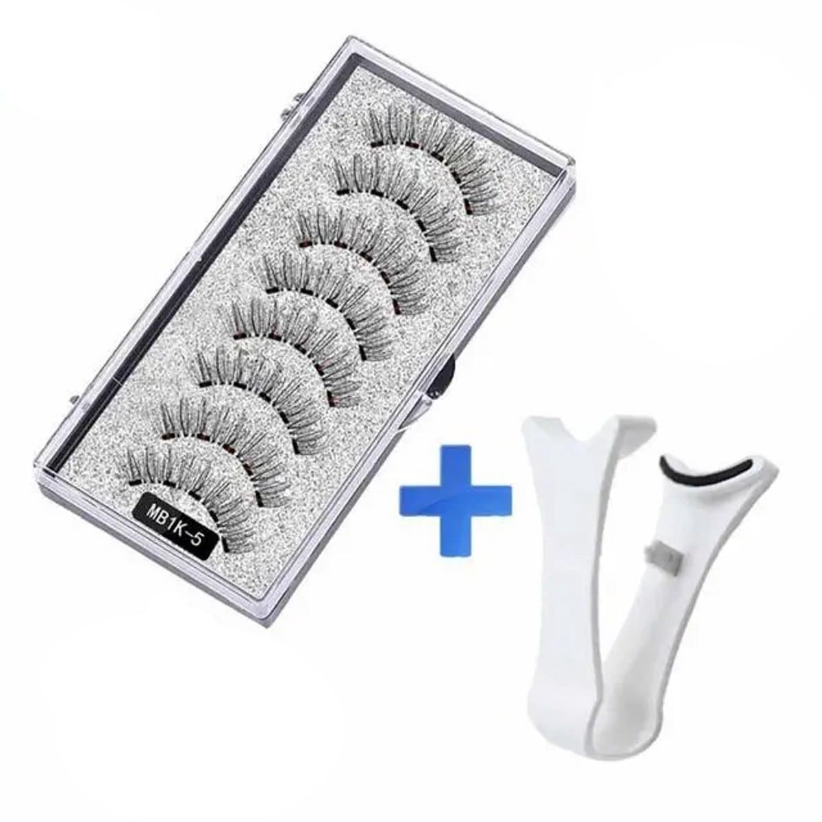 LuukyBB - 8 x Natuurlijke Magnetische Wimpers - Wimper met Applicator Nijptang - Zonder Eyeliner Magnetic Lashes - Glassylook Look - Geen Lijm - Waterproef Waterproof