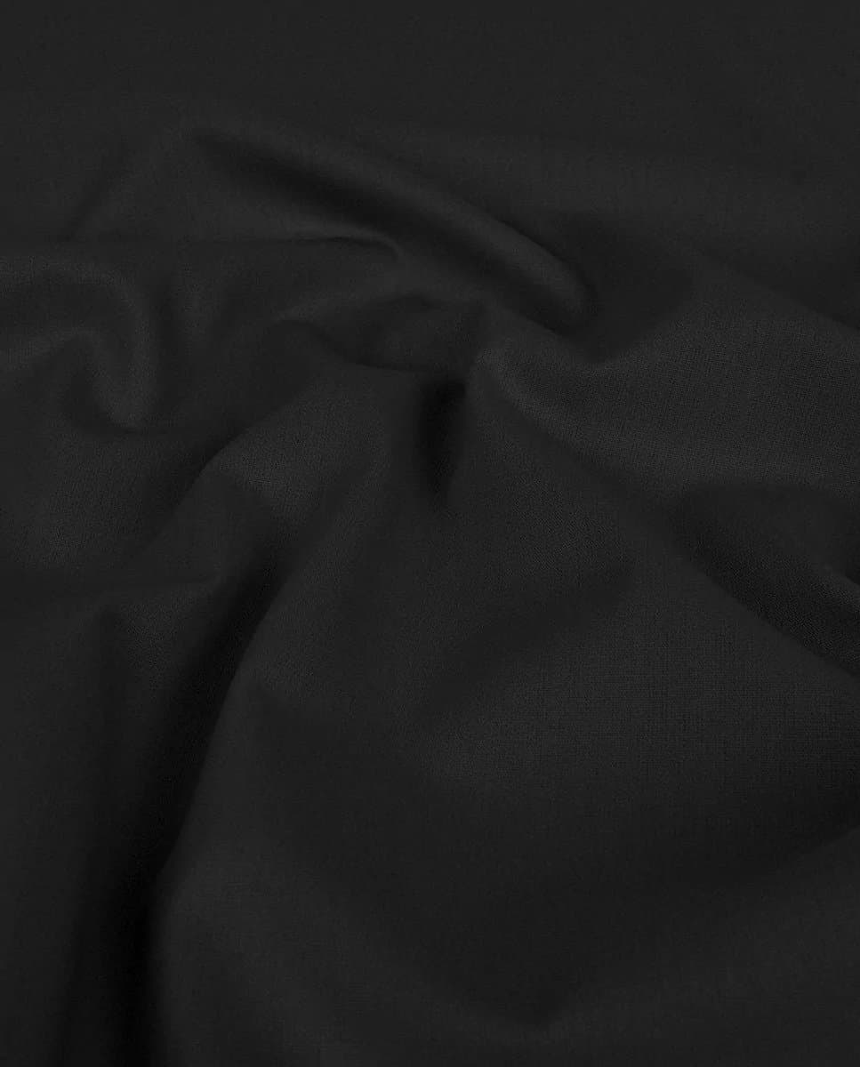 Voeringsstof Stretch Uni – Zwart – 65 g/m² – Glad – 150 cm Breed – Per Meter