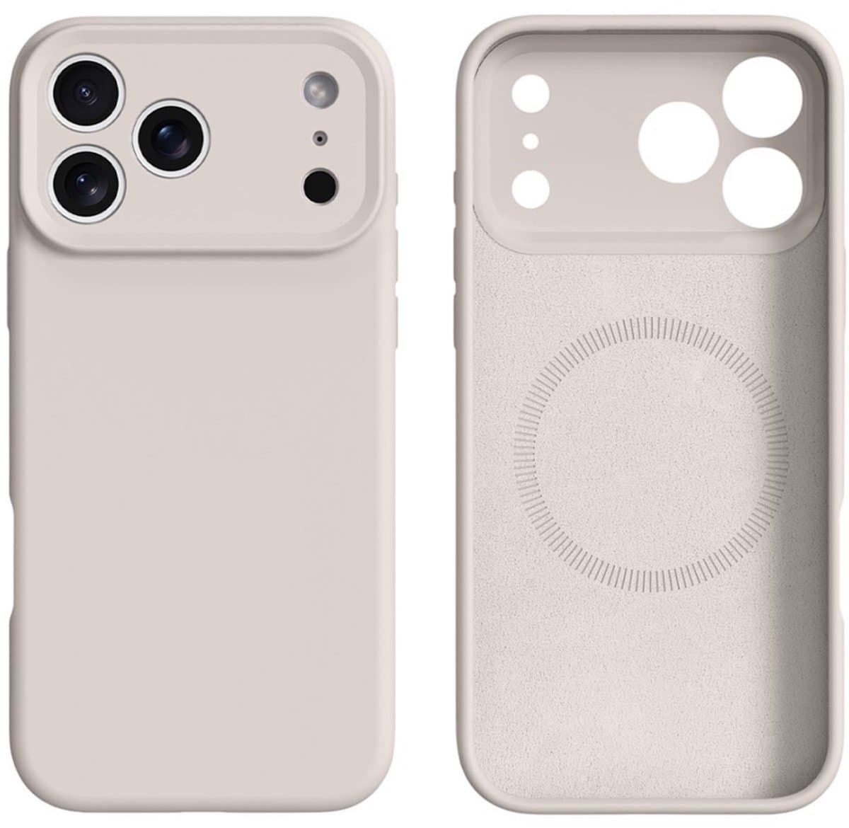 Coverup Hoesje - Geschikt voor iPhone 17 Pro Max Hoesje - Coverup Colour TPU Back Cover - MagSafe Compatible - Ecru