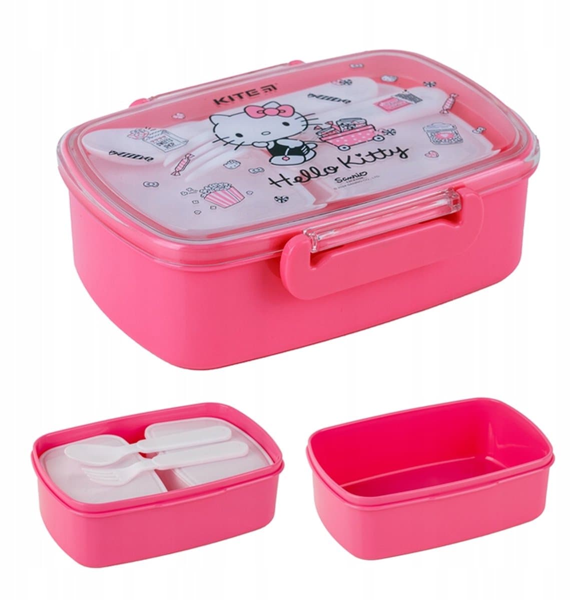 Hello Kitty Lunchbox 750ml met Bestek - Roze