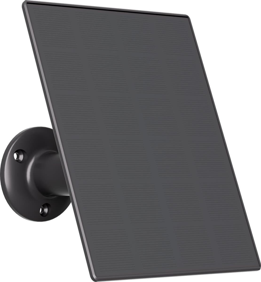 Protectly® Zonnepaneel 3W - Geschikt voor Protectly Beveiligingscamera's - Buitencamera - Buiten Camera Met Nachtzicht - Security Camera - Zwart