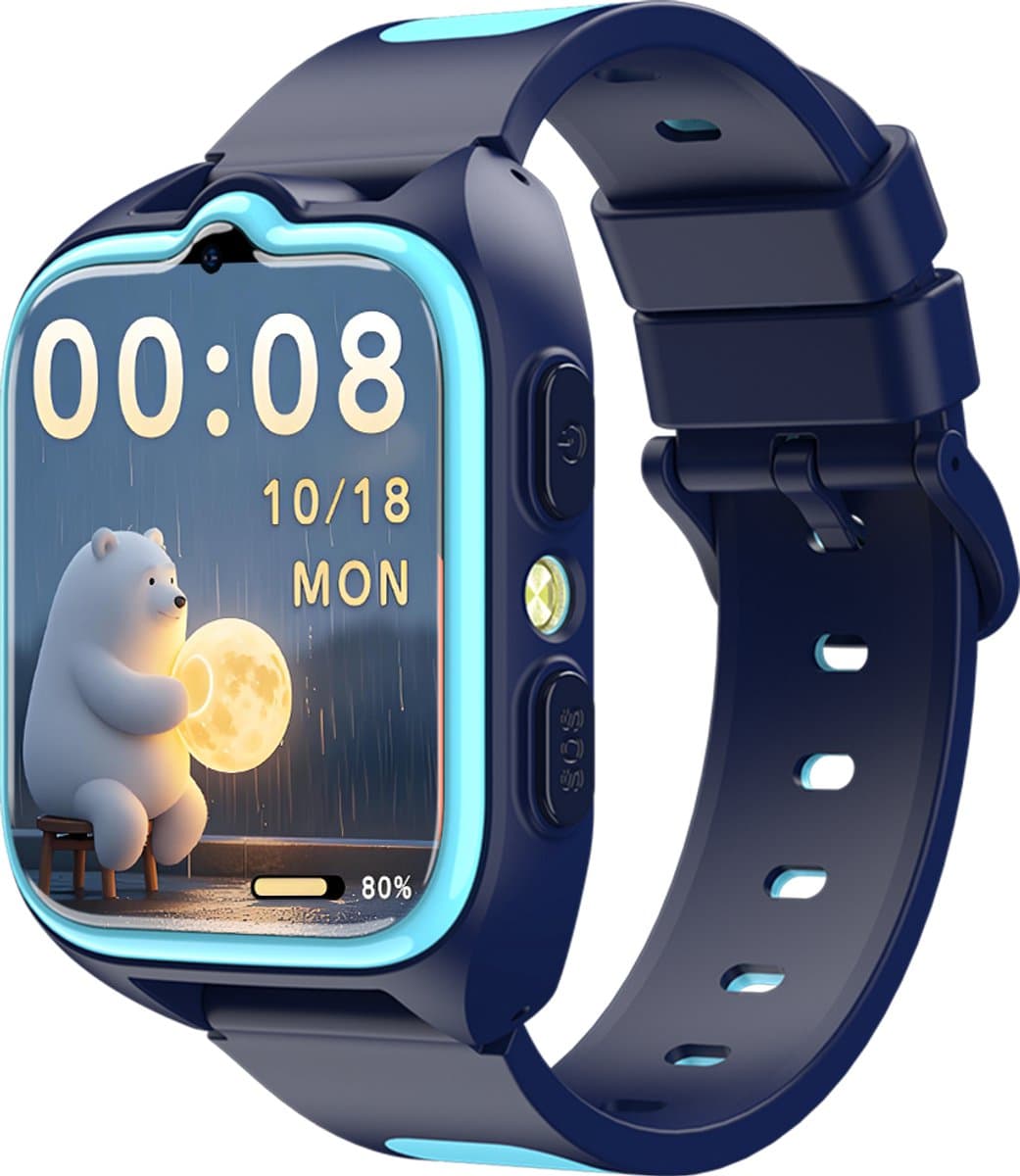 Blackview Z30 - Smartwatch - Kindersmartwatch 1 - 1,75 inch IPS-scherm - 4G - IP68 waterdicht - GPS - 800 mAh - Bluetooth 5.3 - Blauw