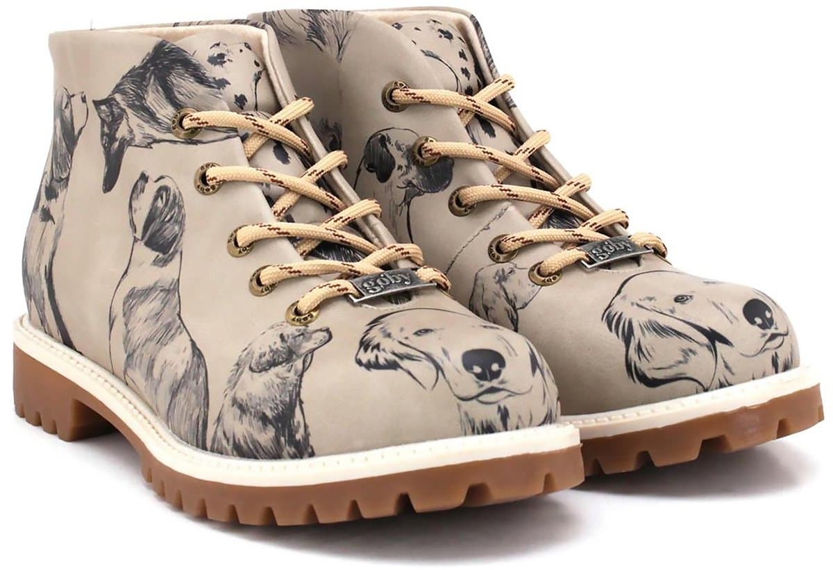 GOBY Dogs Enkellaarsjes – Handgemaakt – Premium Kwaliteit – Maat 39