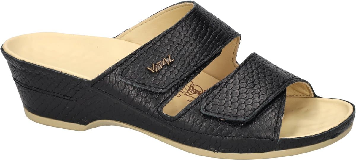 Vital -Dames - zwart - slippers & muiltjes - maat 36