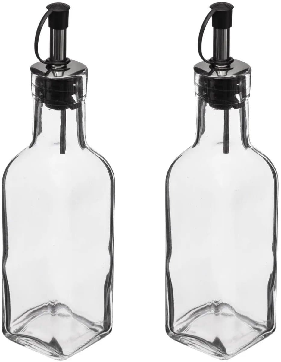 5five Set van 2 glazen flessen - 160 mL, transparant