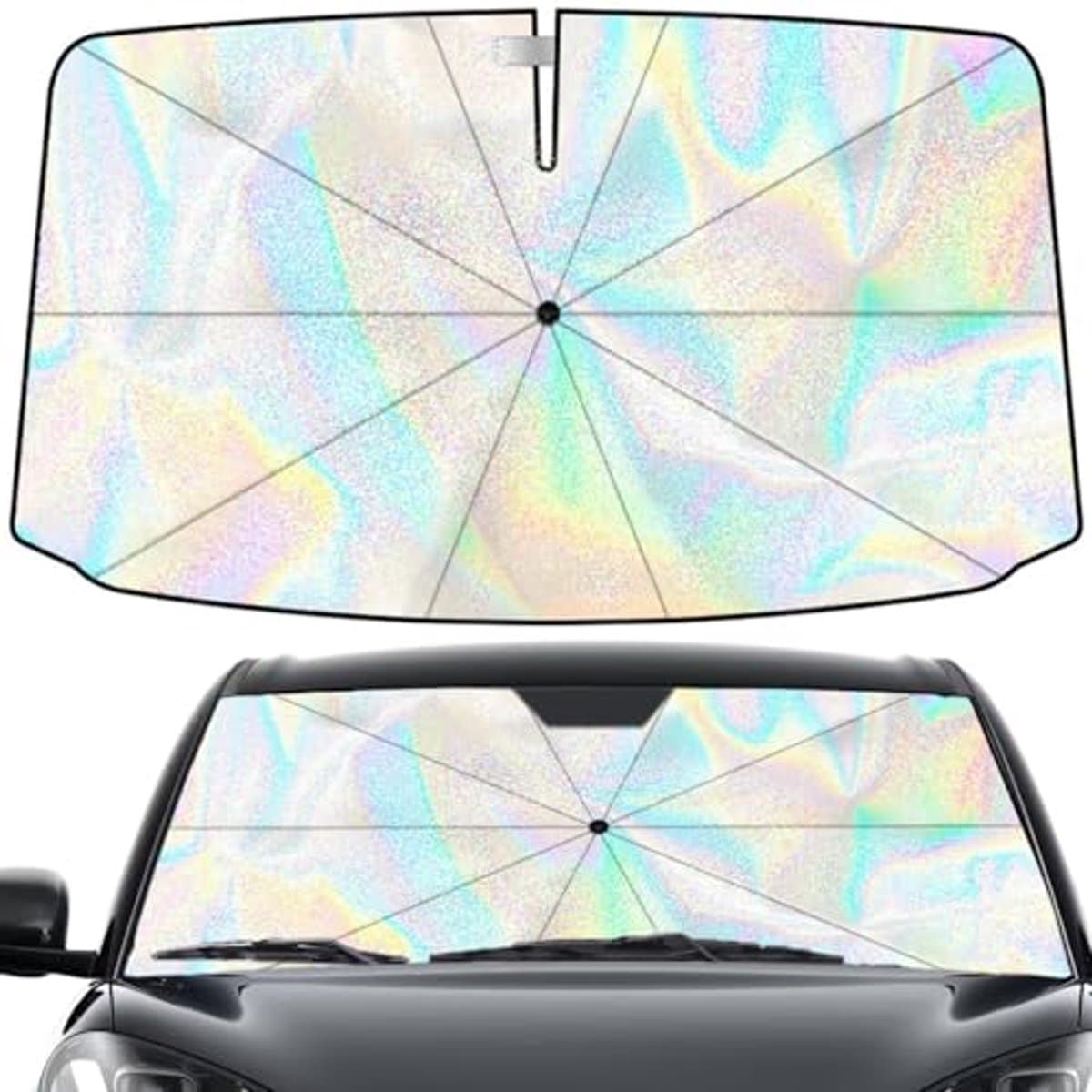 Zonwering voor Auto Voorruit met UV-Bescherming en Krasbescherming 80 x 140 cm